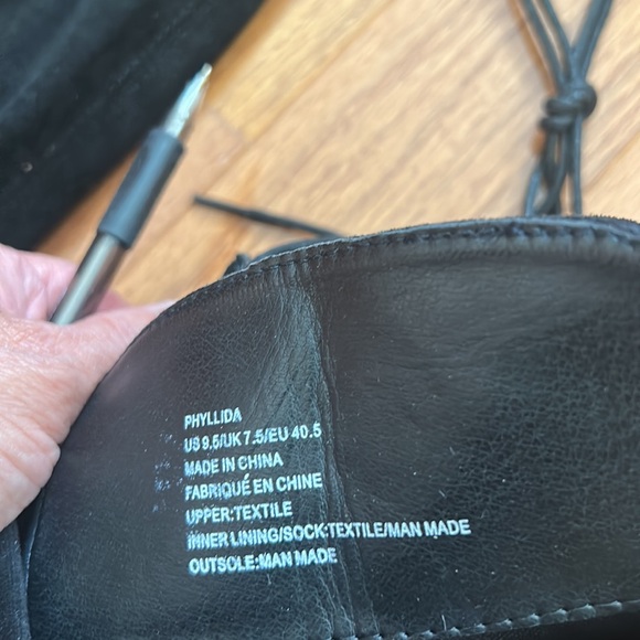 PHYLLIDA JUST FAB WOMEN BLACK LACE UP OVER KNEE HIGH BOOTS IN SIZE 9.5 - Picture 7 of 9